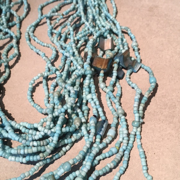 Blue Seaweed Necklace - Picture 4 of 5